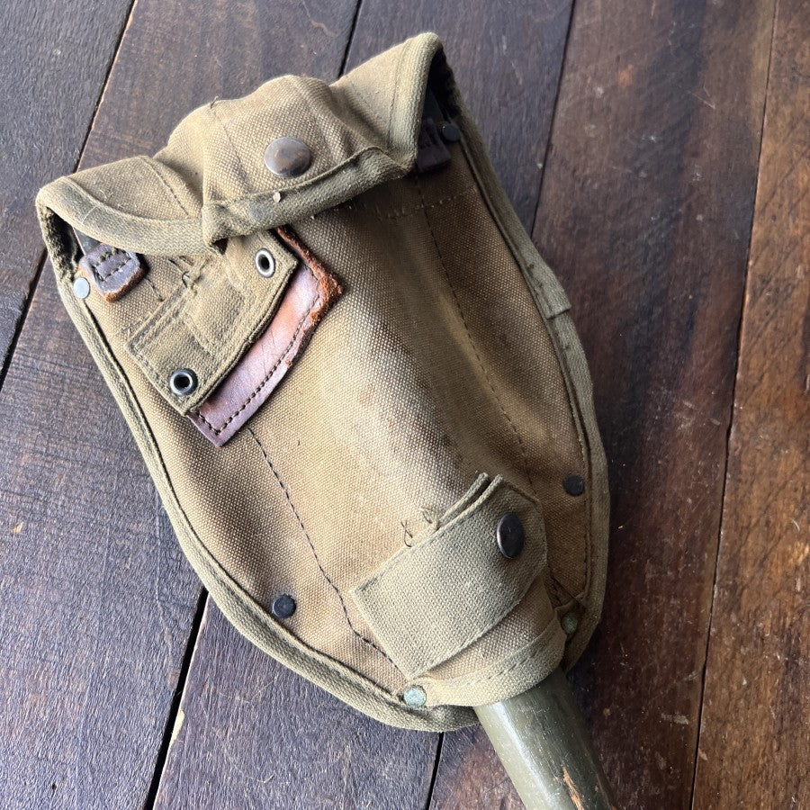Other Original Vietnam ERA 1965 AMES E-Tool Entrenching Tool w/Pick & Canvas Cover Gear Up