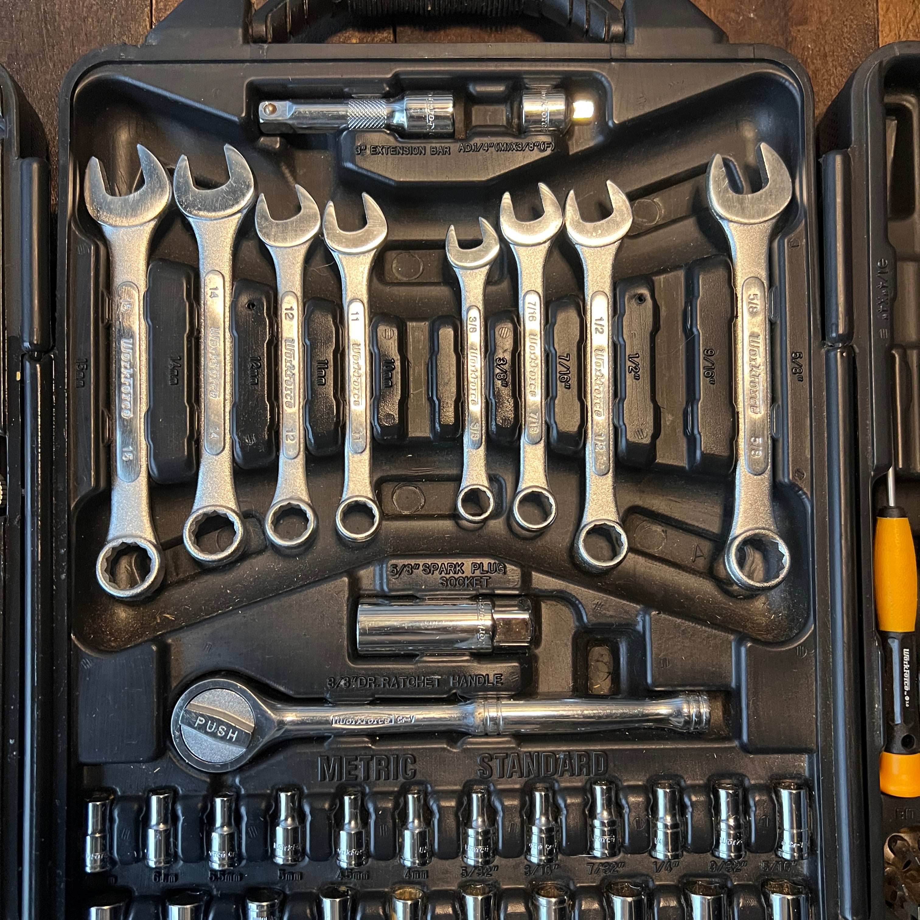 Other Workforce Incomplete Mechanic Tool Set with Wrenches & Case Gear Up