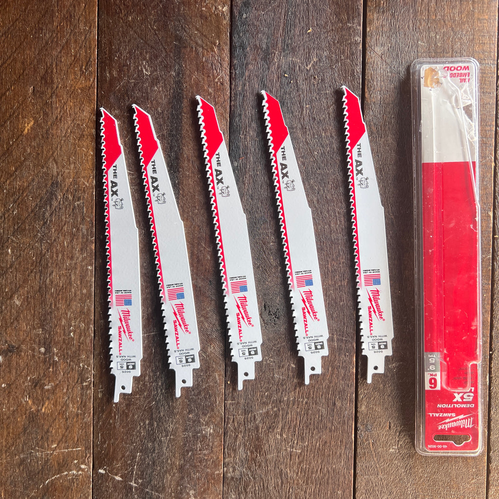Milwaukee Milwaukee 48-00-5026 Sawzall Demolition Blades 9 in. 5 TPI *5-Pack*