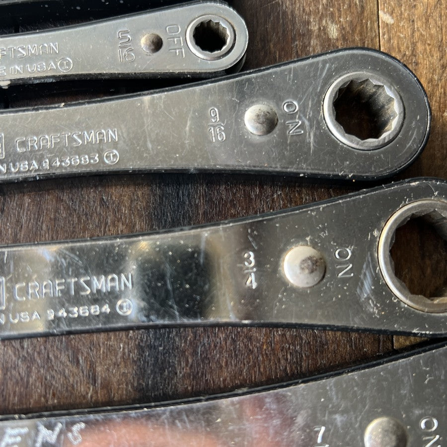 Craftsman 6 Piece Ratcheting Box End Wrench Set (USA)