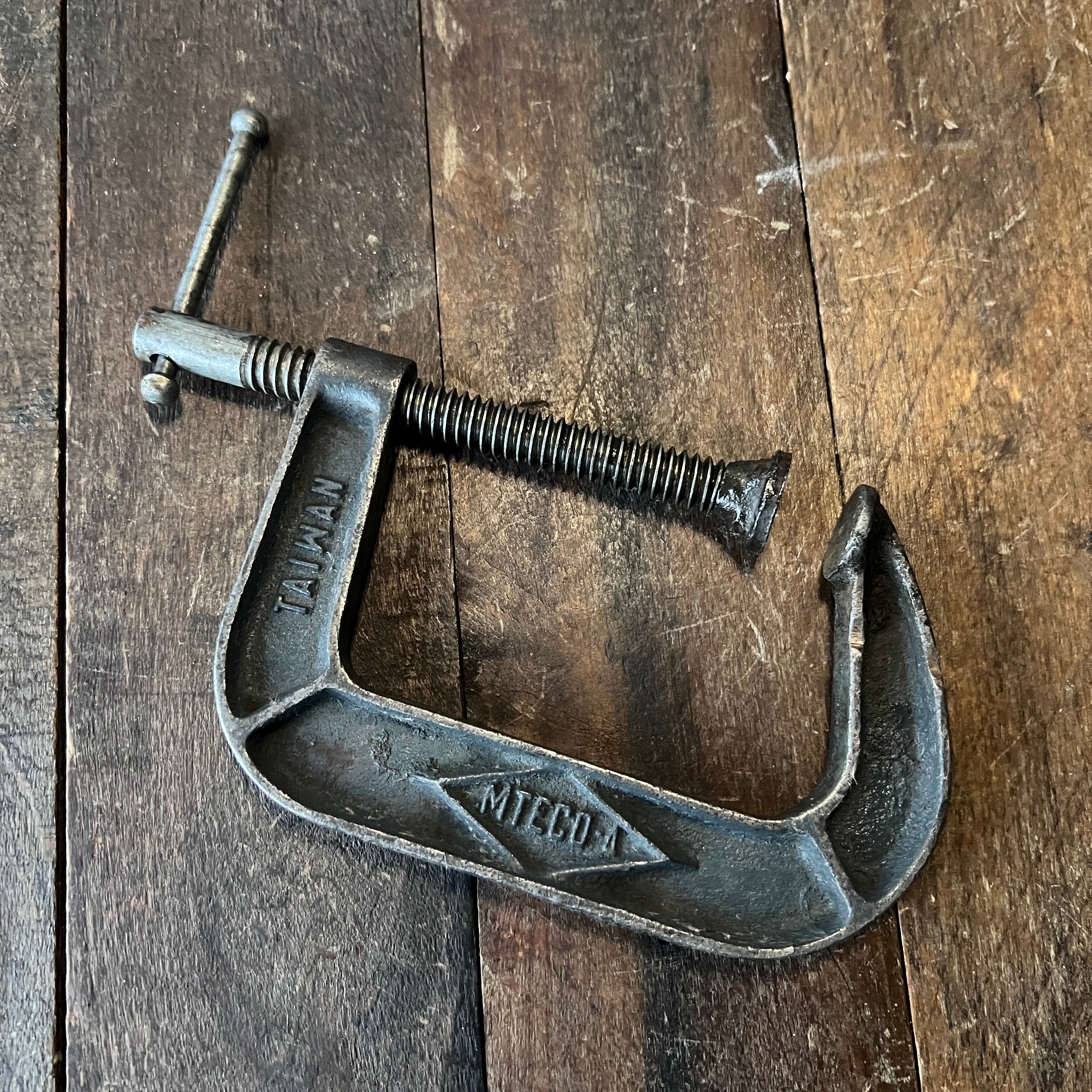 MTECO Malleable Iron 3-Inch C-Clamp for Woodworking & Metal Clamping