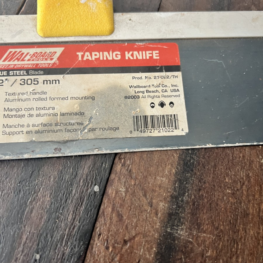 Wal-Board 21-022 12 Inch Blue Steel Taping Knife (USA)
