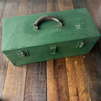 Other Vintage Pioneer Steel Co Green Metal Tool Box (USA) Gear Up