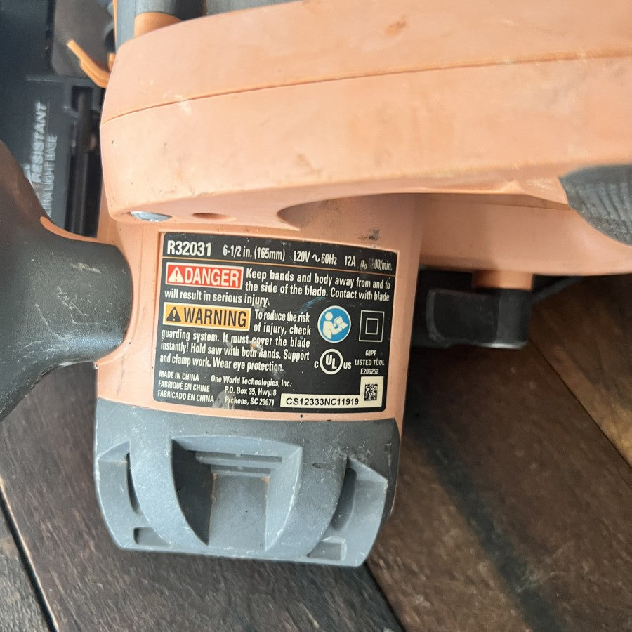 Ridgid R32031 6-1/2 Inch 12 Amp Corded Circular Saw