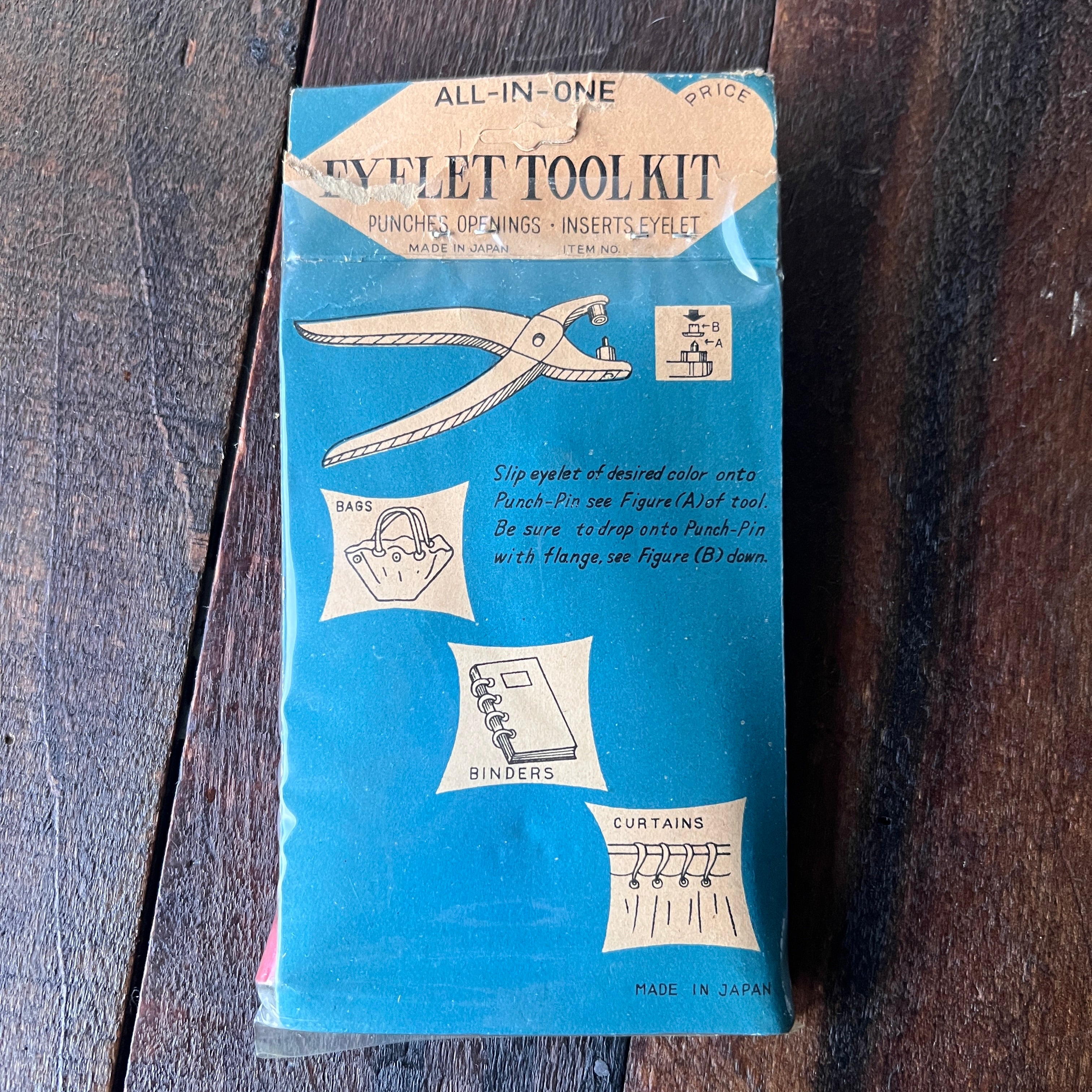 Unknown Vintage Eyelet Tool Kit Pliers with Eyelets Gear Up