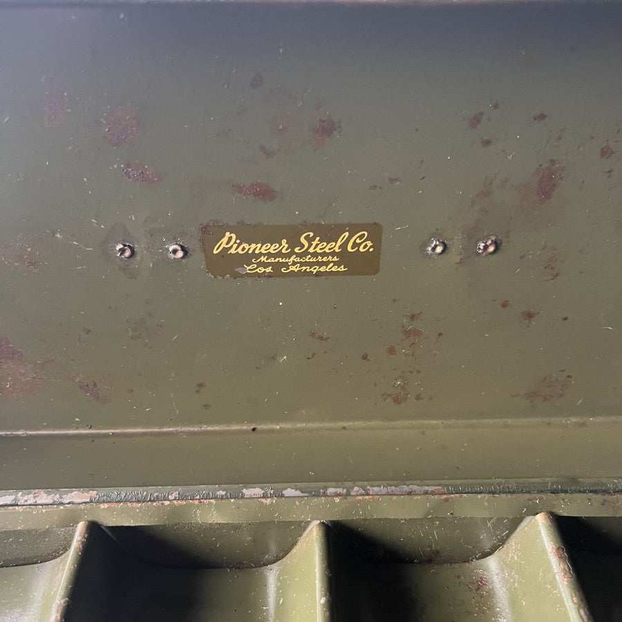 Other Vintage Pioneer Steel Co Green Metal Tool Box (USA) Gear Up