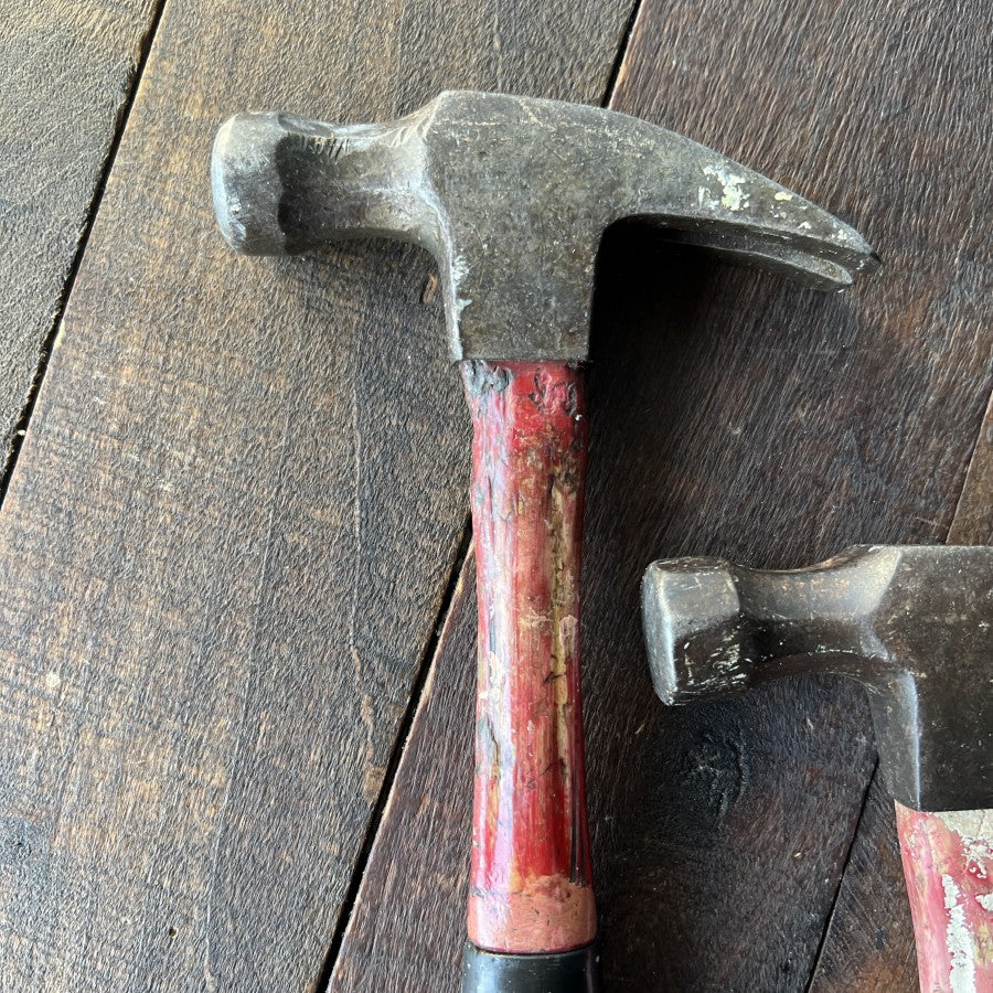 Vintage PLUMB Fiberglass Handle Claw Hammers Set of 2