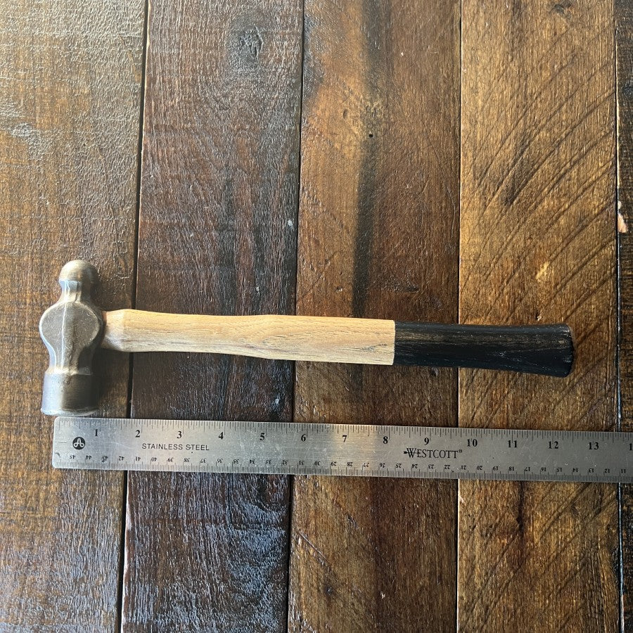 Unknown Restored Vintage Ball Peen Hammer Wooden Handle 12.5 Inch Handle 1 Lb Gear Up