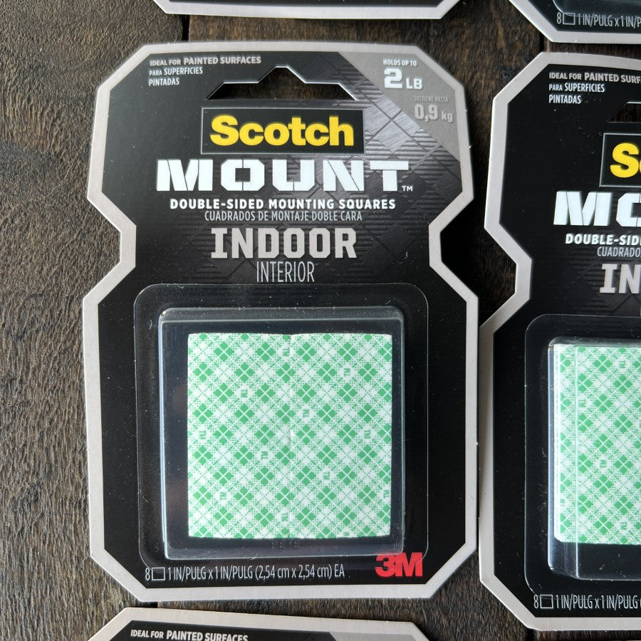 Scotch-Mount Indoor Double Sided Mounting Squares 11H-SQ-D (sold individually)