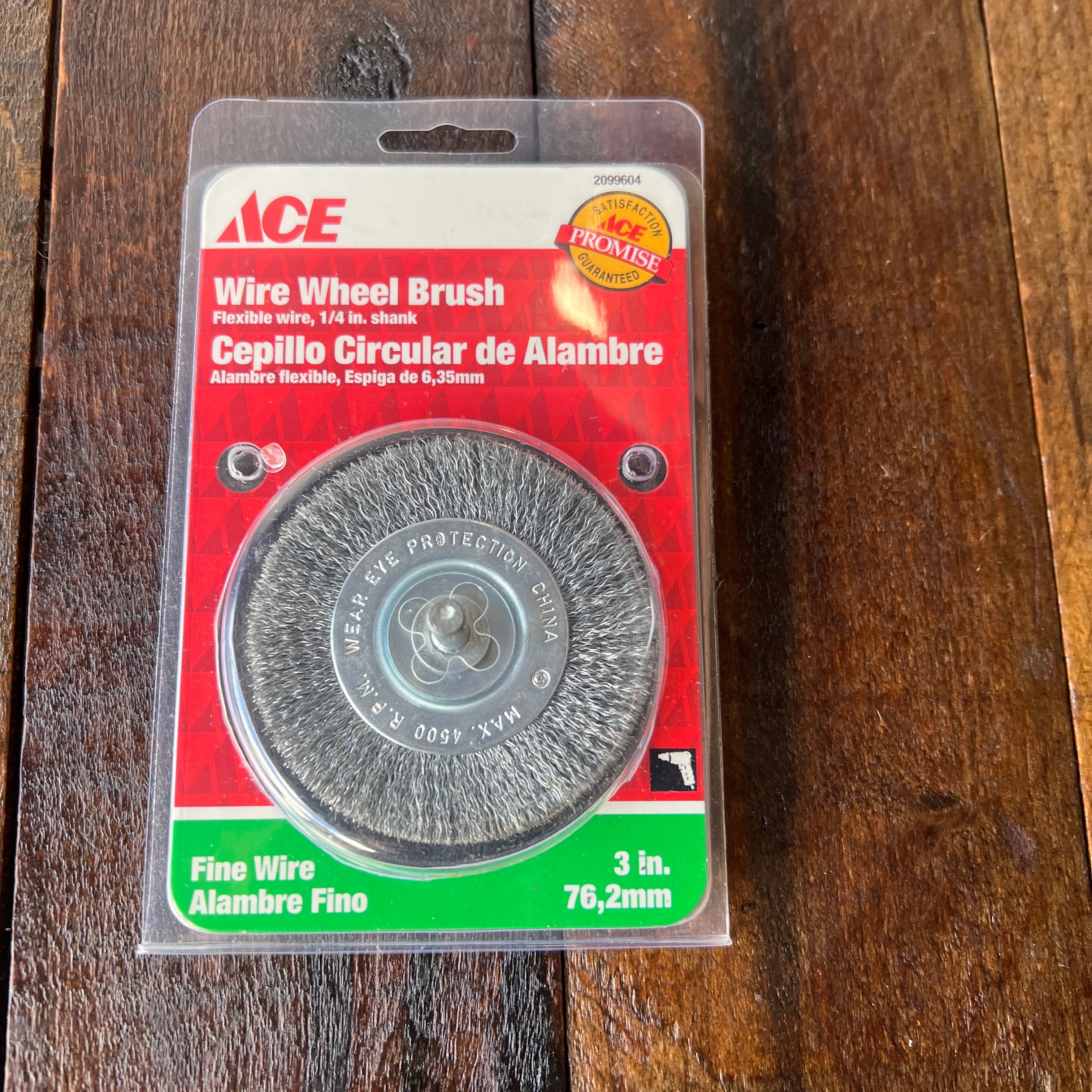 ACE ACE 3 in. Fine Wire Wheel Brush w/ 1/4 in. Shank Gear Up