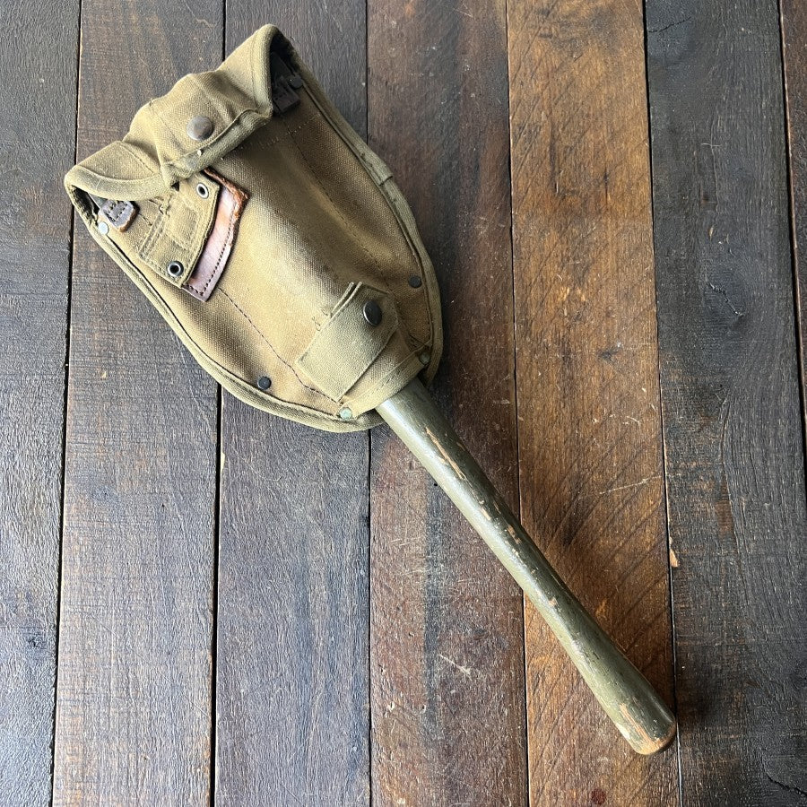 Other Original Vietnam ERA 1965 AMES E-Tool Entrenching Tool w/Pick & Canvas Cover Gear Up