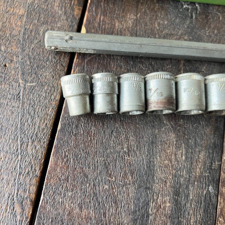 Other Vintage Indestro 2104 8-Piece Hex Socket Wrench Set Gear Up