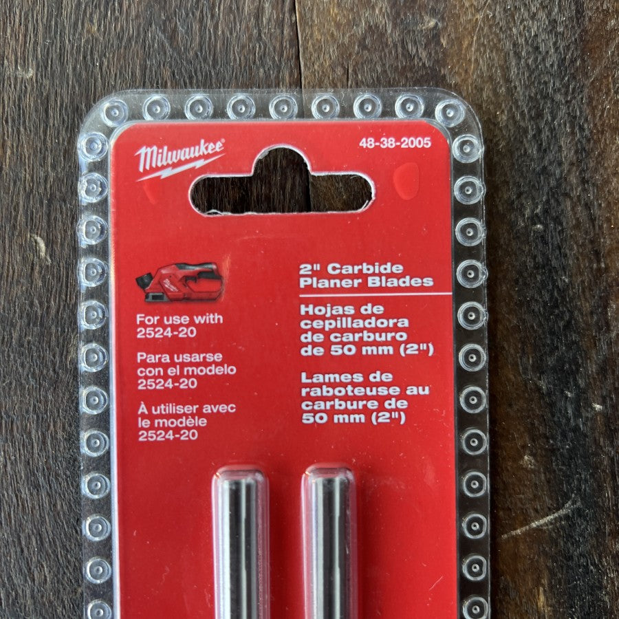 Milwaukee 2 Inch Carbide Planer Blades 48-38-2005