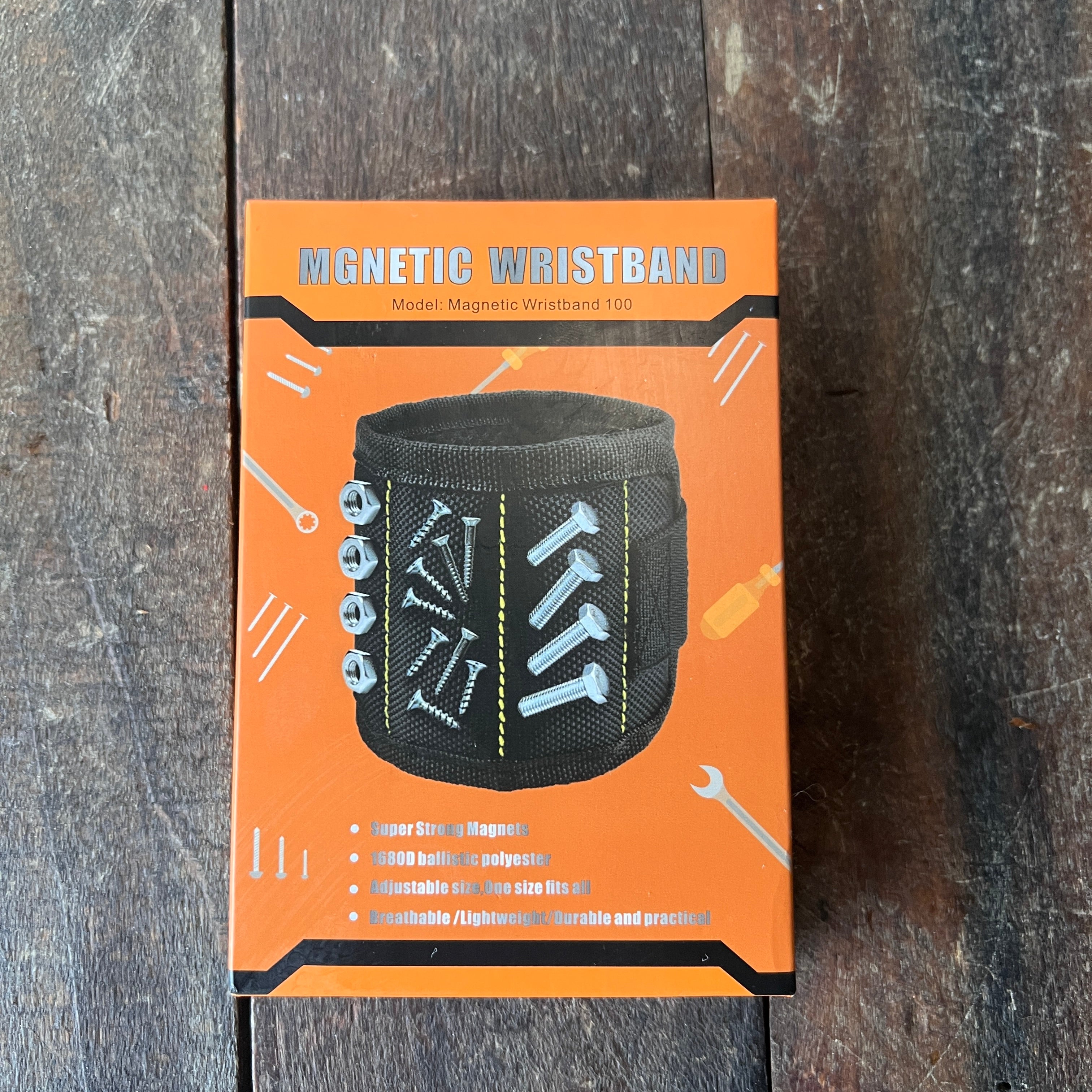 Unknown Magnetic Wristband for Holding Screws and Fasteners Gear Up