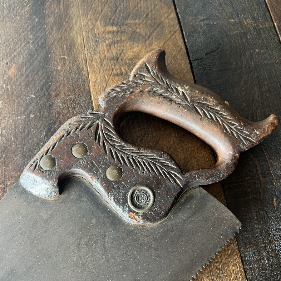 Other Henry Disston & Sons No. 12 Antique Hand Saw Gear Up