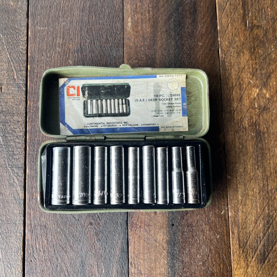 Other Continental Industries DWSS-1410 1/4-Inch Drive SAE Deep Socket Set Gear Up