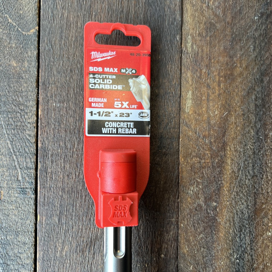 Milwaukee 1-1/2 Inch SDS Max Concrete Hammer Bit 48-20-3988