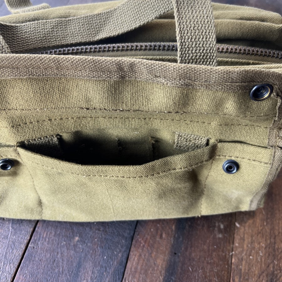 Olive Green Canvas Tool Bag Organizer Carryall