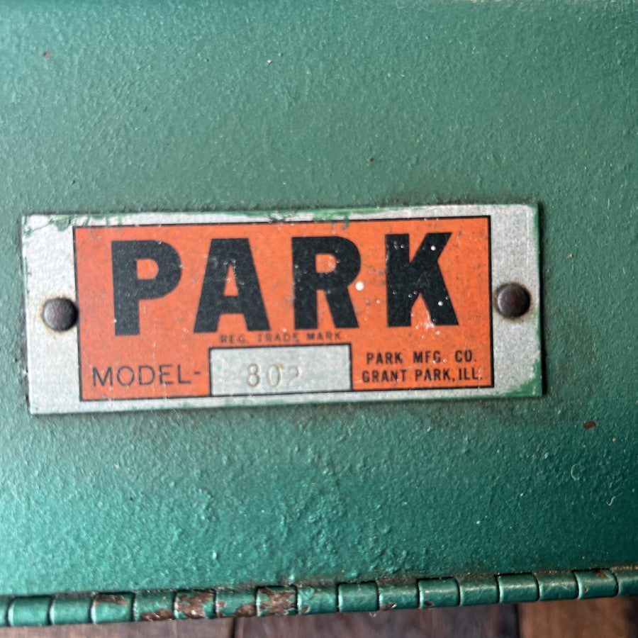Other PARK Vintage Metal Toolbox Model 802 Green Gear Up