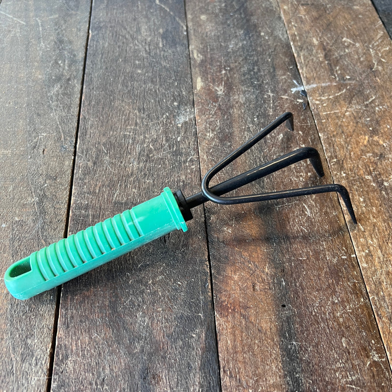 Unknown 3-Tine Hand Cultivator Garden Rake