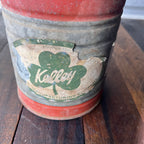 Unknown Vintage Kelly Gas Can Galvanized Metal Red Bands Collectible Gear Up