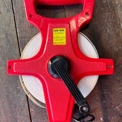 Cen-Tech 100 ft Open Reel Fiberglass Tape Measure