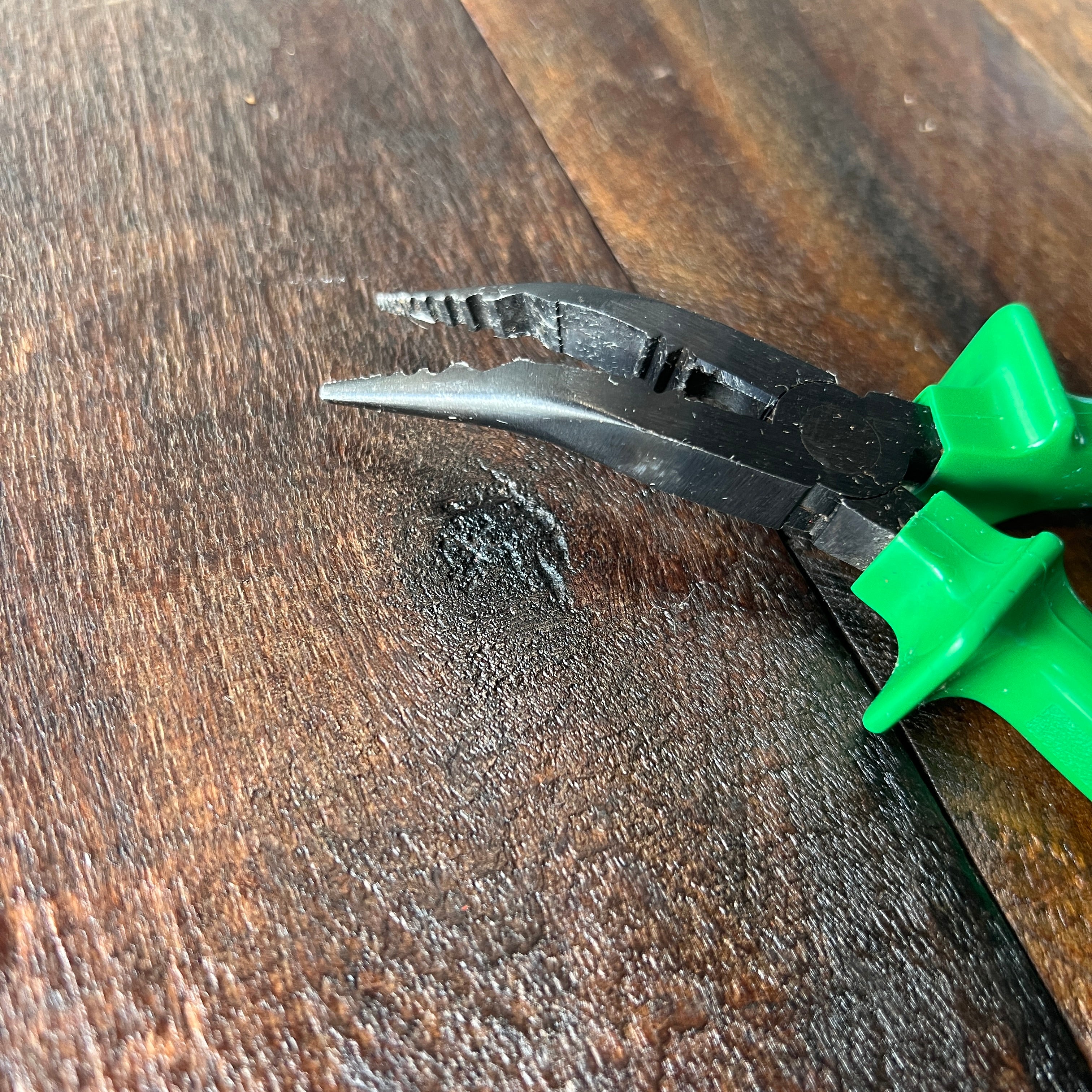 Unknown BAR Bent Tip Needle Nose Pliers with Grip Handles Vintage Gear Up