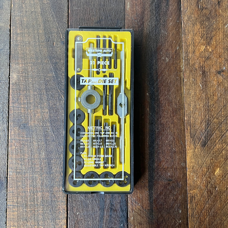 Western Auto Western Auto 21 Piece Tap and Die Set Metric Inch Gear Up