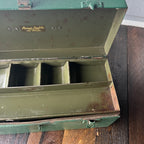 Other Vintage Pioneer Steel Co Green Metal Tool Box (USA) Gear Up
