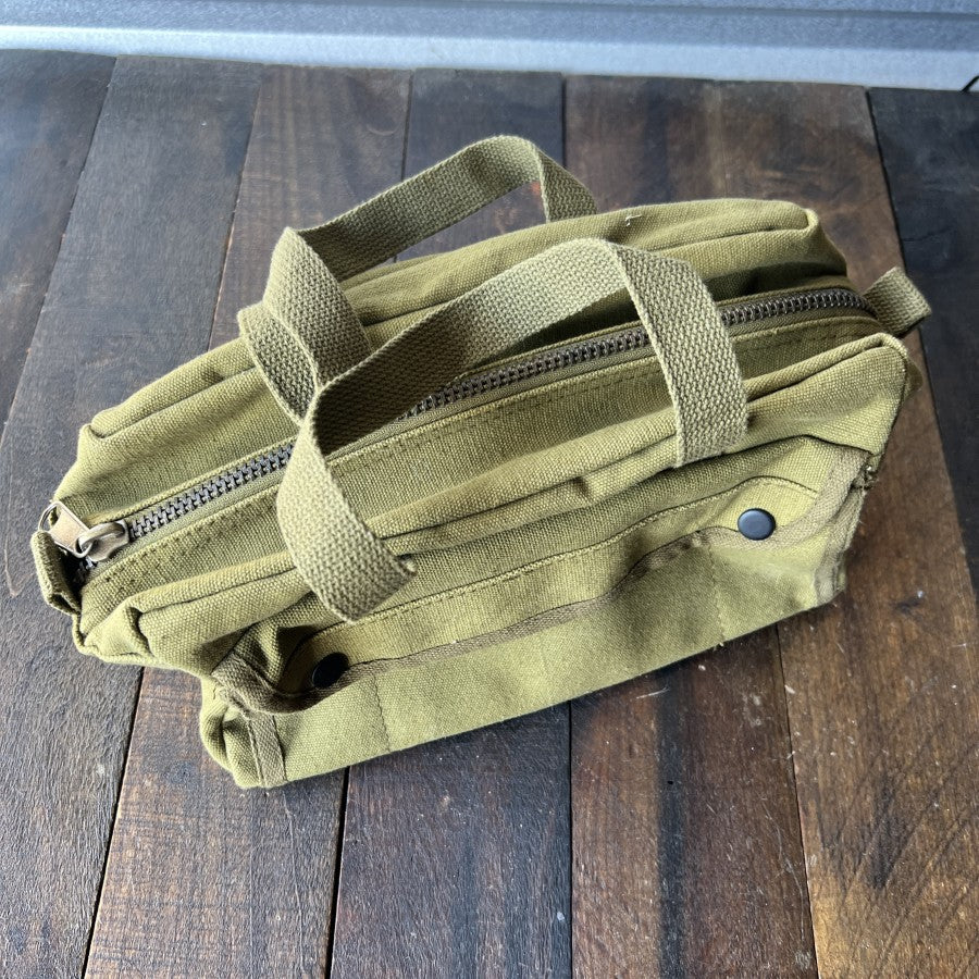 Olive Green Canvas Tool Bag Organizer Carryall