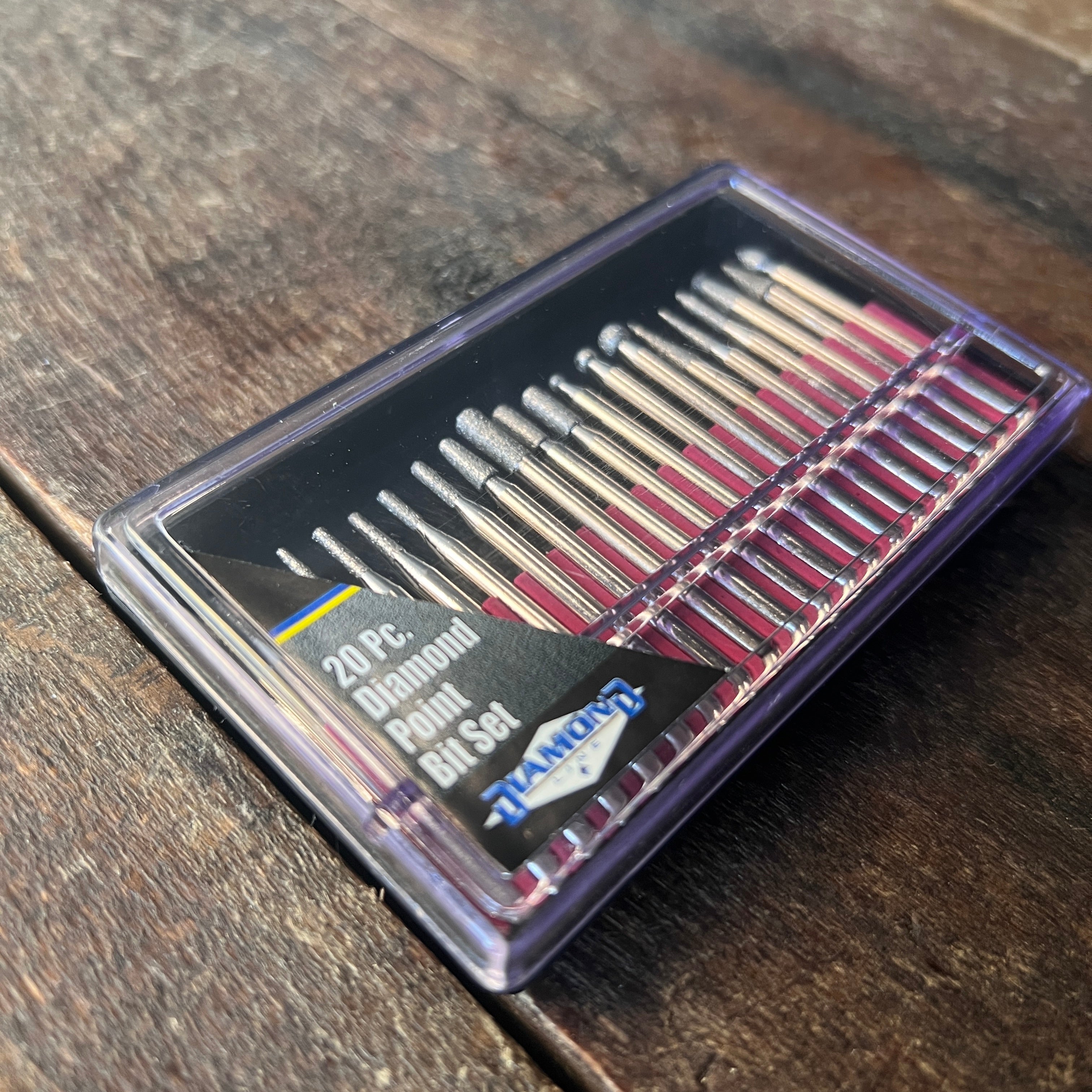 Homier 20-Piece Diamond Point Rotary Tool Bit Set Gear Up