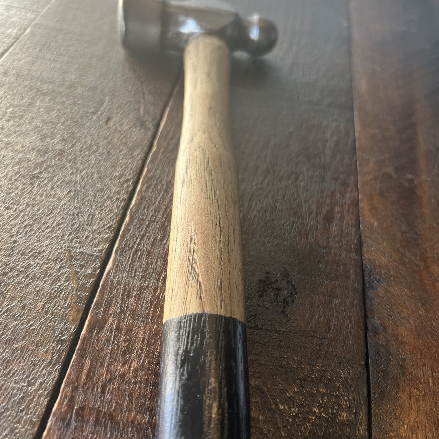 Unknown Restored Vintage Ball Peen Hammer Wooden Handle 12.5 Inch Handle 1 Lb Gear Up