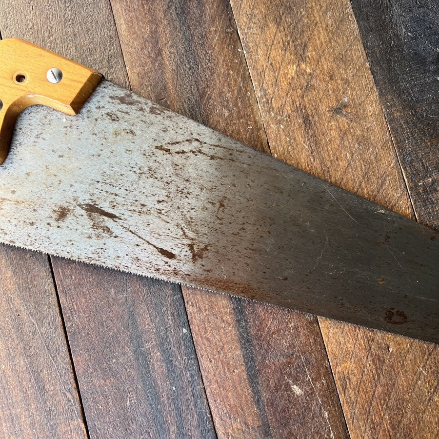 Disston D-23 26 Inch Vintage Hand Saw Wood Handle (USA)