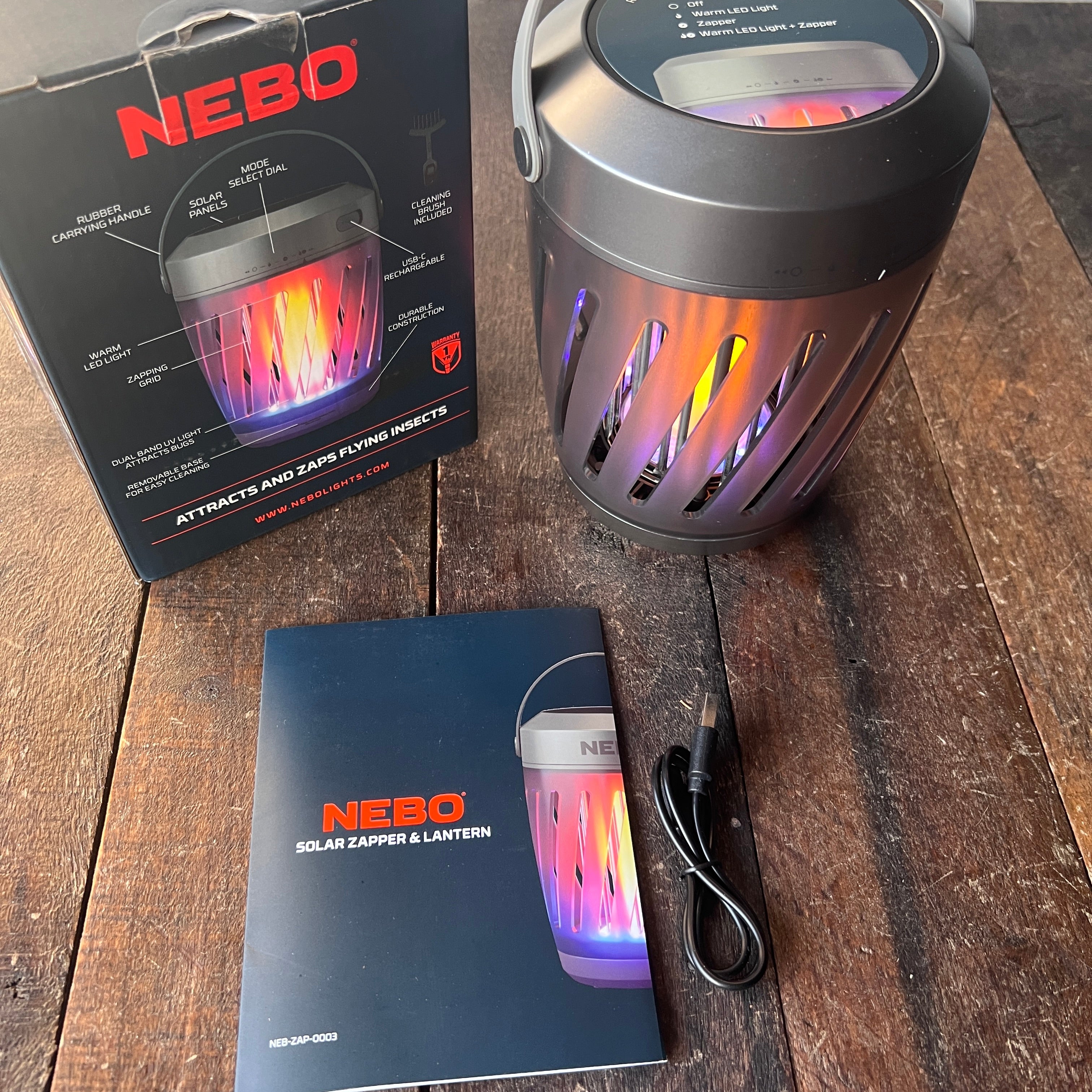 NEBO NEBO Solar/ USB-C Rechargeable LED Bug Zapper Lantern Gear Up