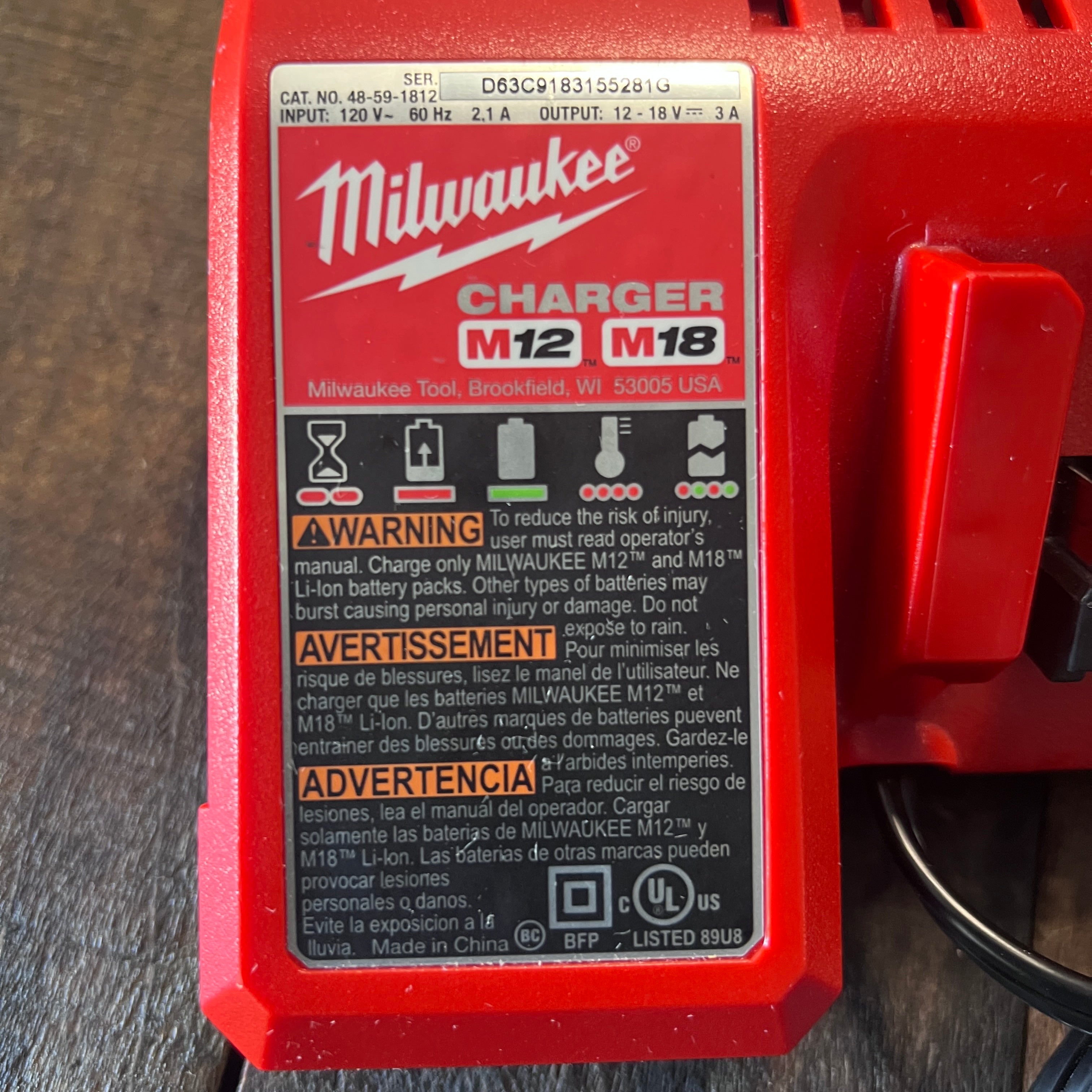 Gear Up Trading Co. Milwaukee 12v / 18v Rapid Charger